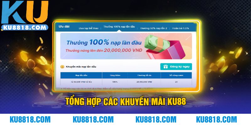 Tổng hợp các khuyến mãi KU88